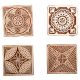 Set of 4 Piece New Mix Wooden Printing Block